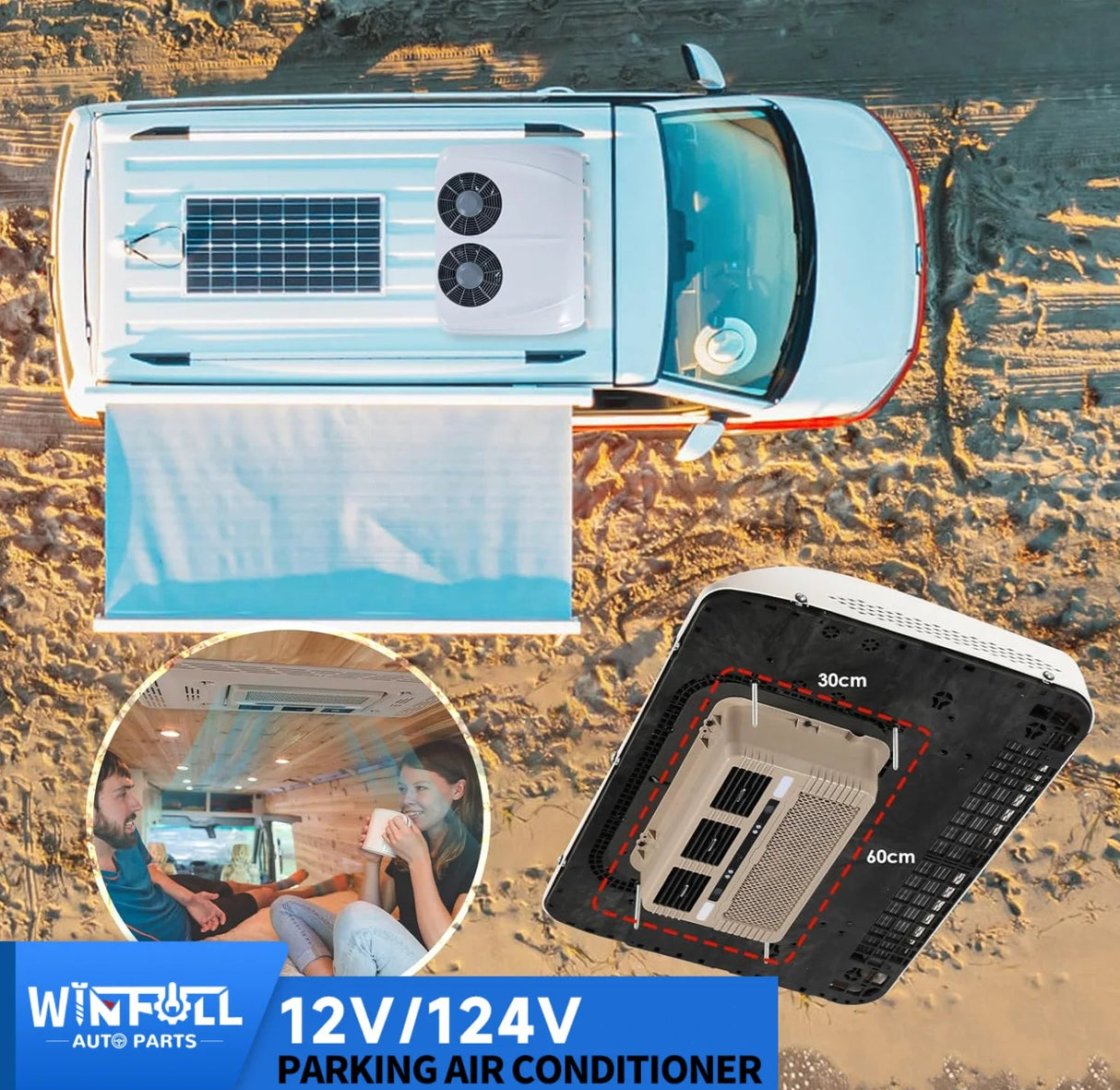 24V Dual Fan Air Conditioner | by Anwer Fancy | Worldwide Shipping