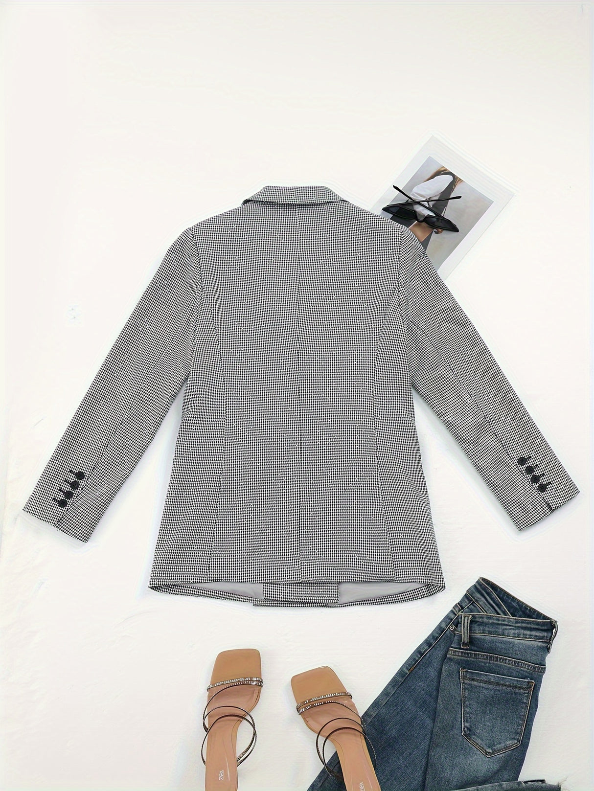 SparkGala™ – بليزر حفلات مزدوج الصدر (تألق شتوي، قصة متألقة، W24006)