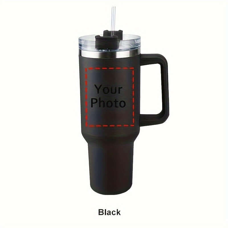 Photo Personalized Tumbler With Handle