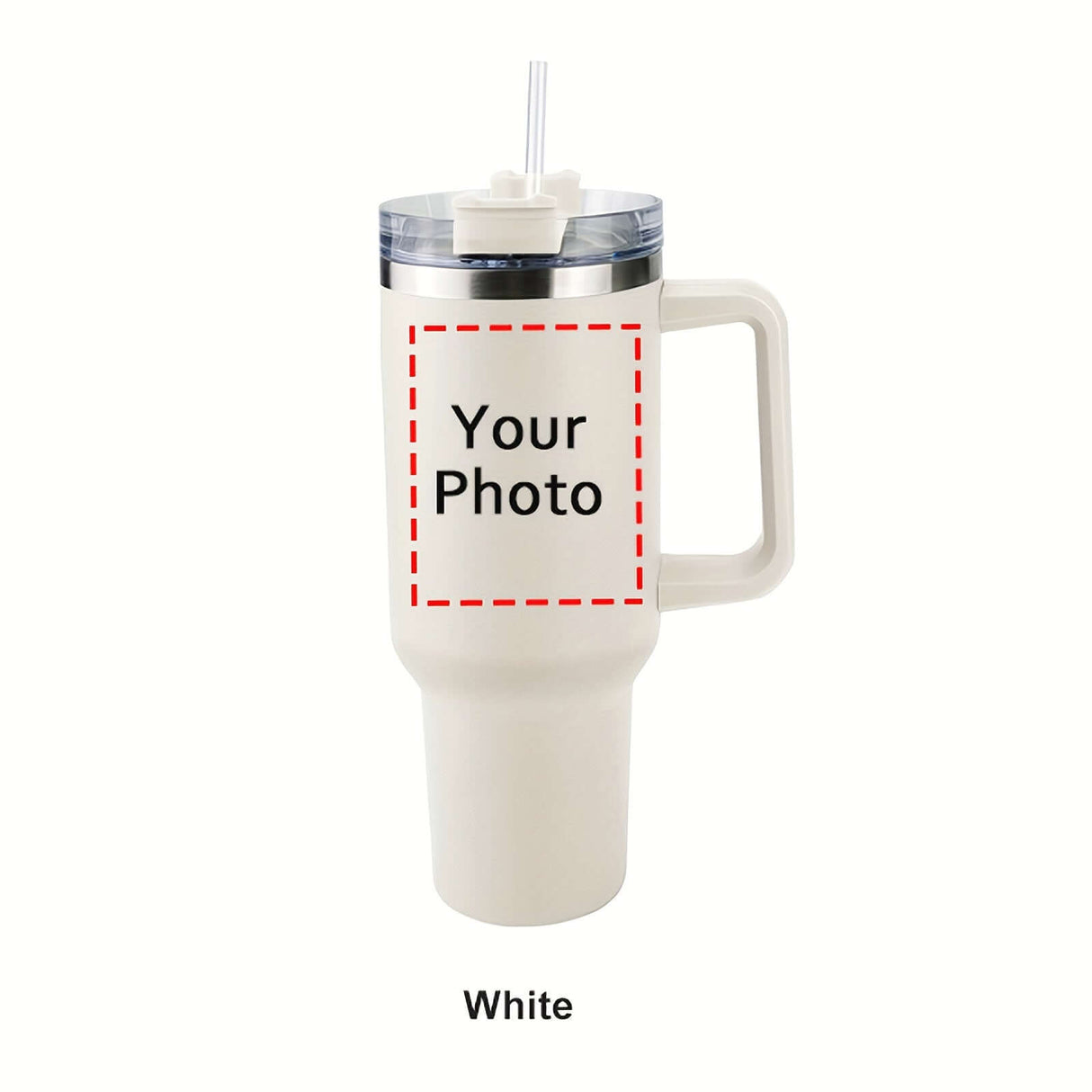 Photo Personalized Tumbler With Handle