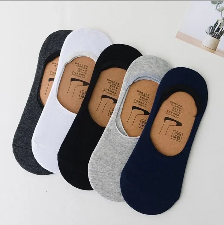 5 Pairs Men’s Invisible Non - Slip Socks | Men's Socks & Hosiery by Anwer Fancy | Worldwide Shipping