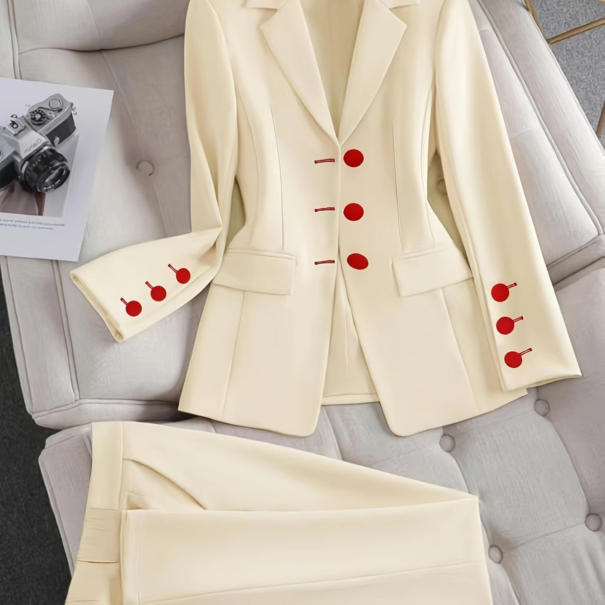 SuitEase™ – Blazer & Pant Combo (Lapel Collar, Machine Washable Suit Set)