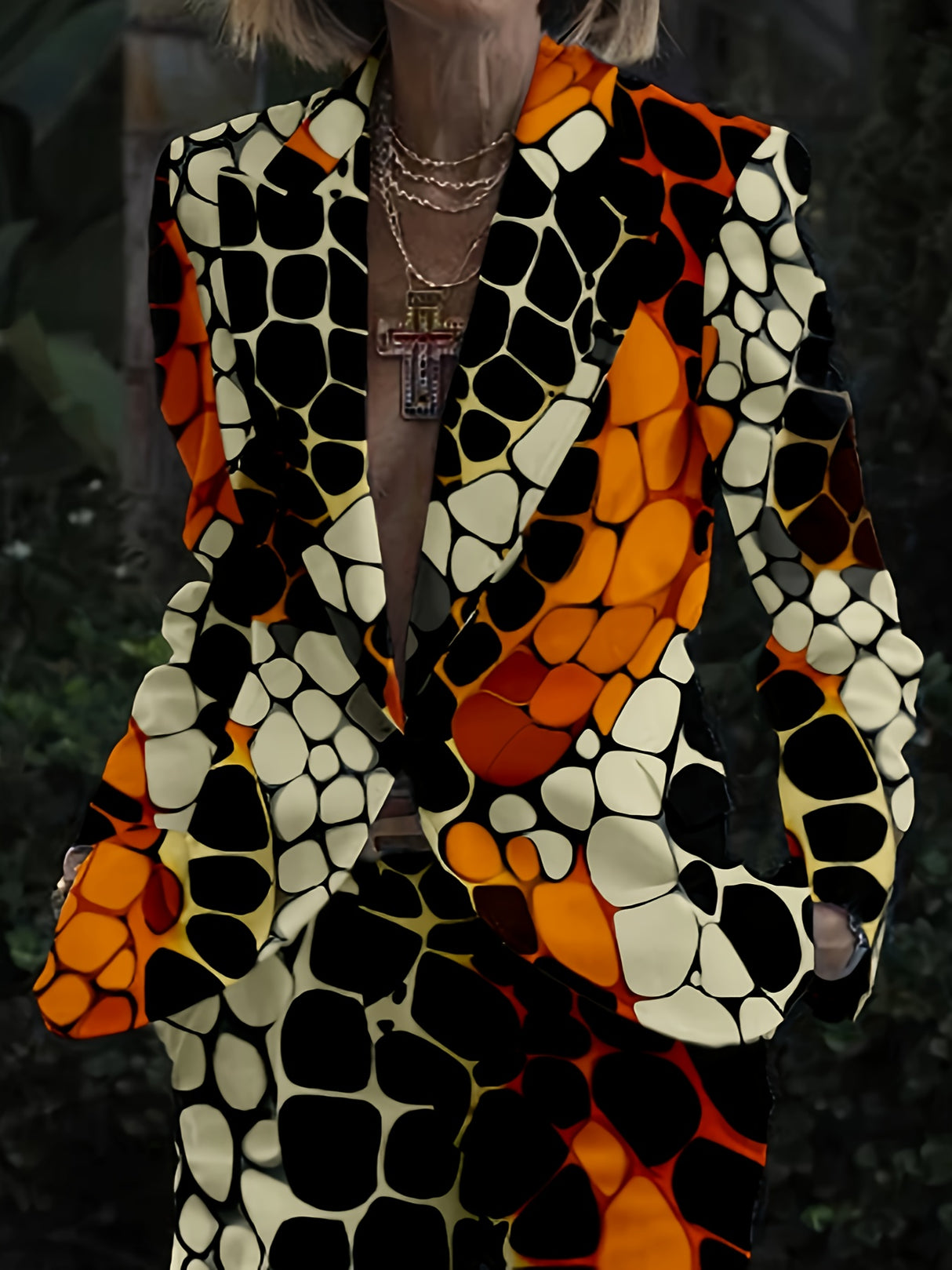 ScaleEdge™ – سترة بليزر رفيعة بنقشة جلد الثعبان (سترة مرنة قليلاً، مناسبة للحفلات)