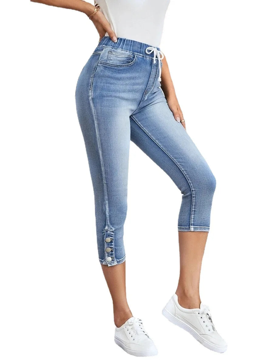 Women's Calf-Length Skinny Denim Jeans