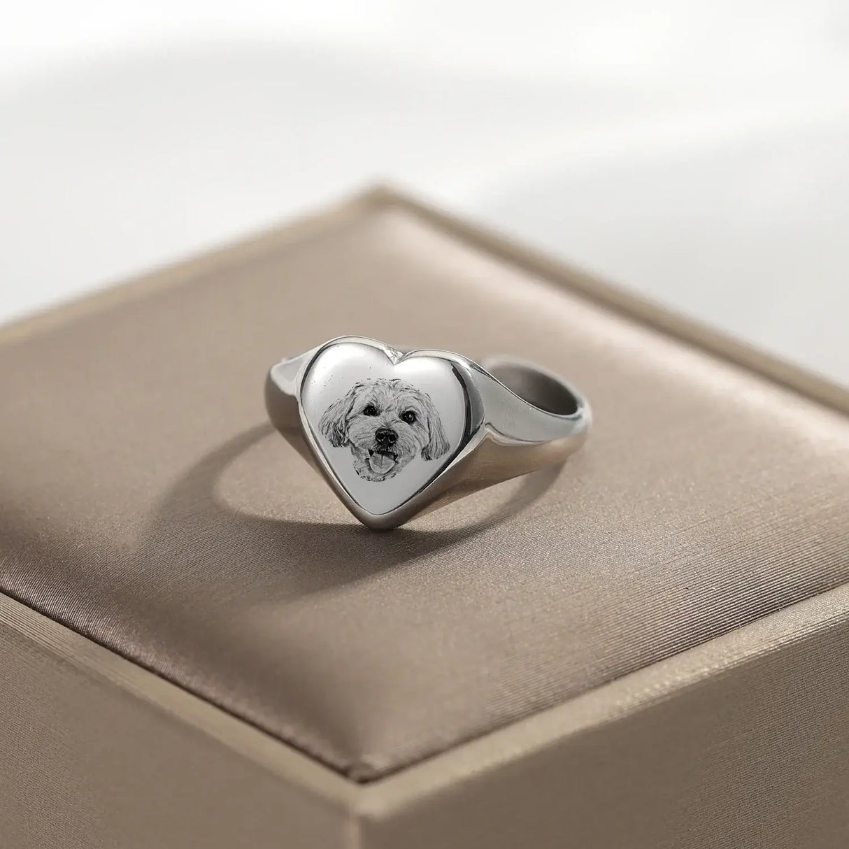 Custom Pet Photo Engraved Portrait Ring
