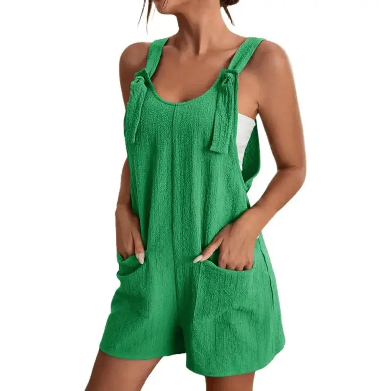 Women Summer Sleeveless Loose Jumpsuit