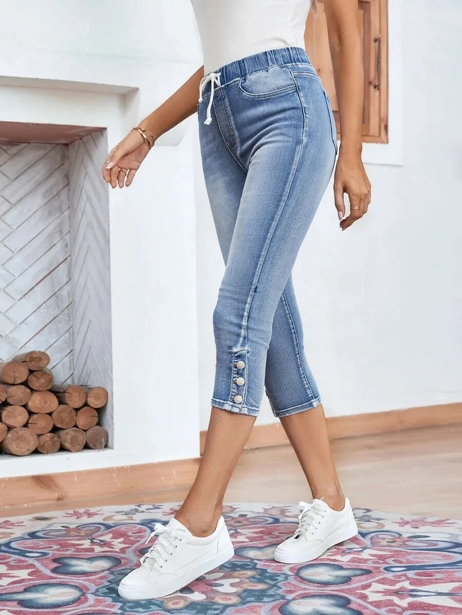 Women's Calf-Length Skinny Denim Jeans