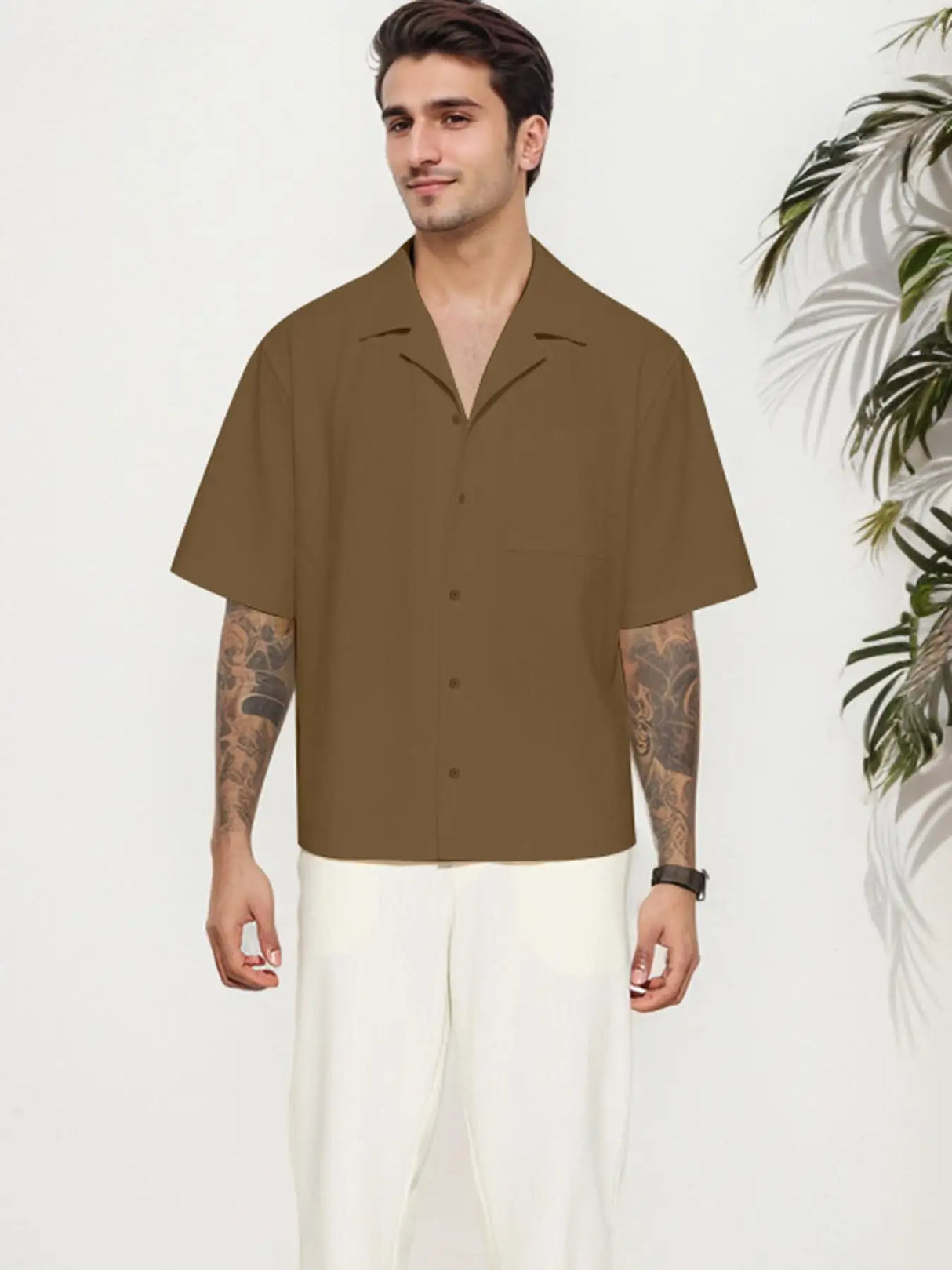 Men Short Sleeve Dress Shirt