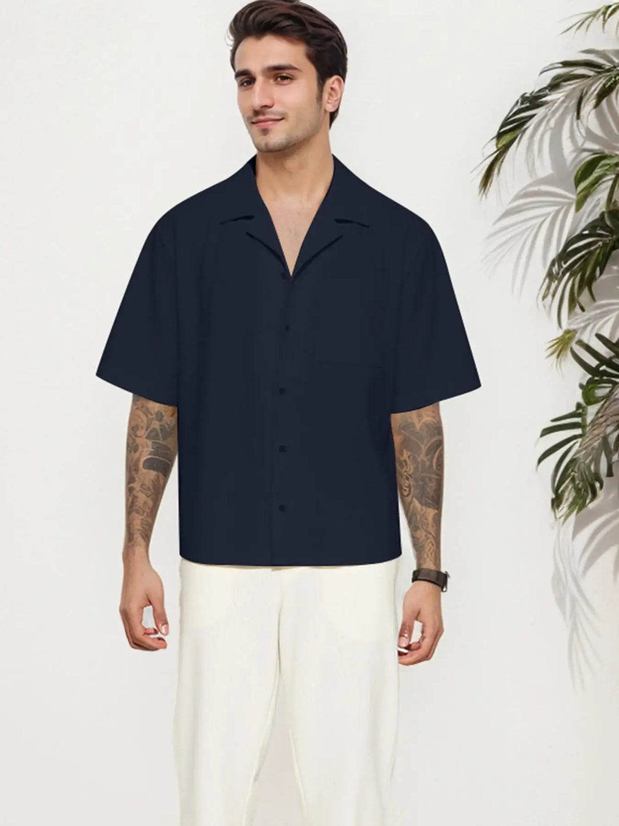 Men Short Sleeve Dress Shirt