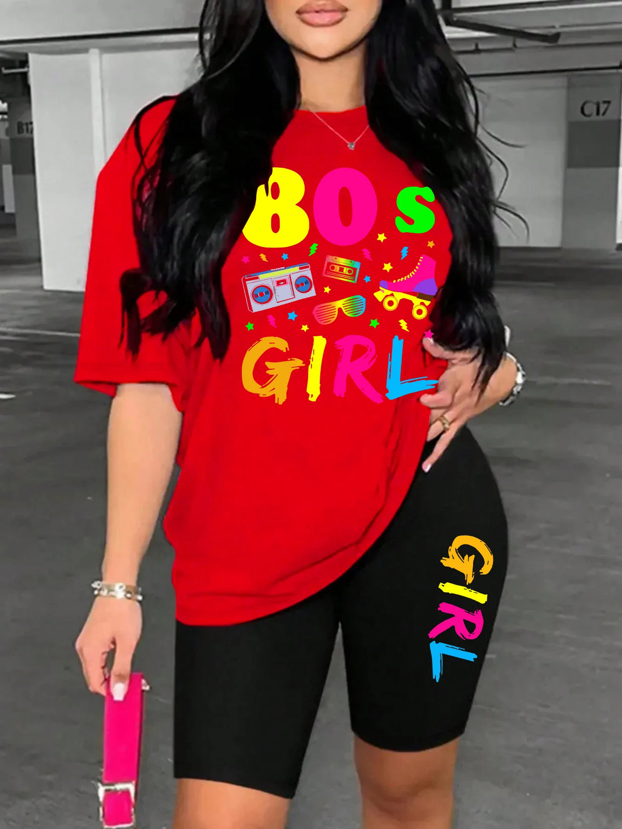 Women Color Print T-Shirt & Shorts Set