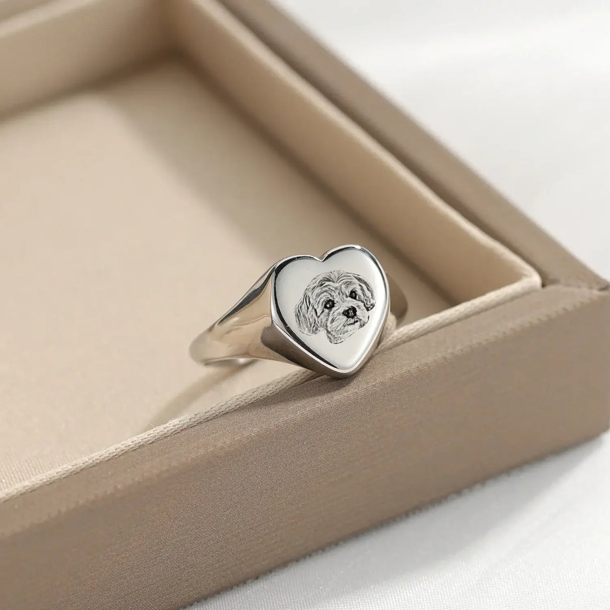 Custom Pet Photo Engraved Portrait Ring