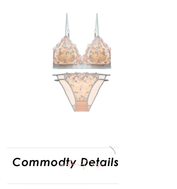 Women French Bralette Set