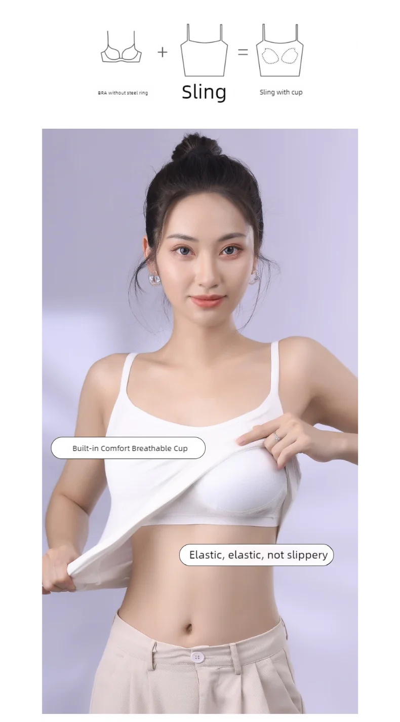 Women Bra Padded Sling Vest