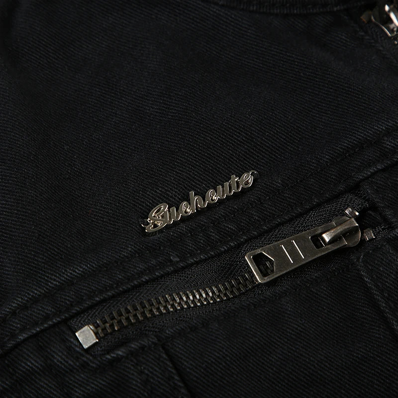 Rockmore Women’s Double Zipper Denim Jacket