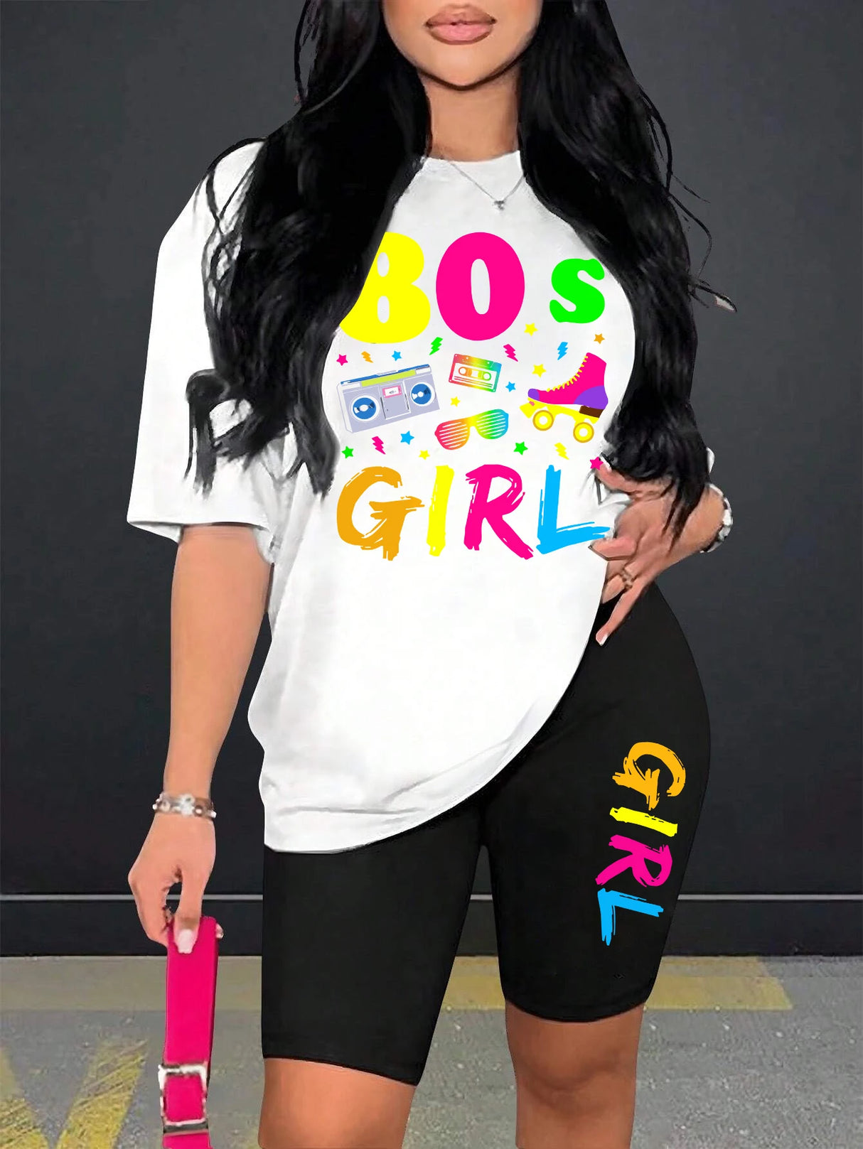 Women Color Print T-Shirt & Shorts Set