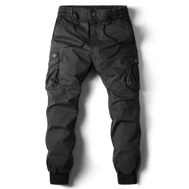 Men's Plus Size Cargo Jogger Pants – Cotton Full Length