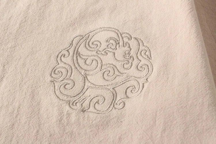 طقم رياضي رجالي من الكتان بمقاسات كبيرة