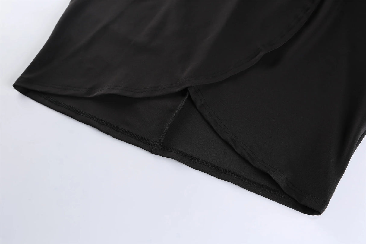 فستان حفلات بأكمام شبكية للنساء