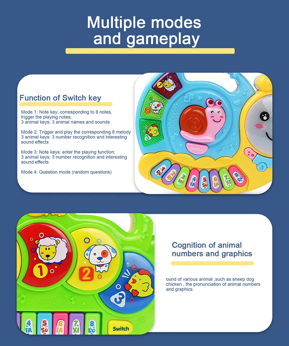 Kids Cartoon Piano Musical Toy