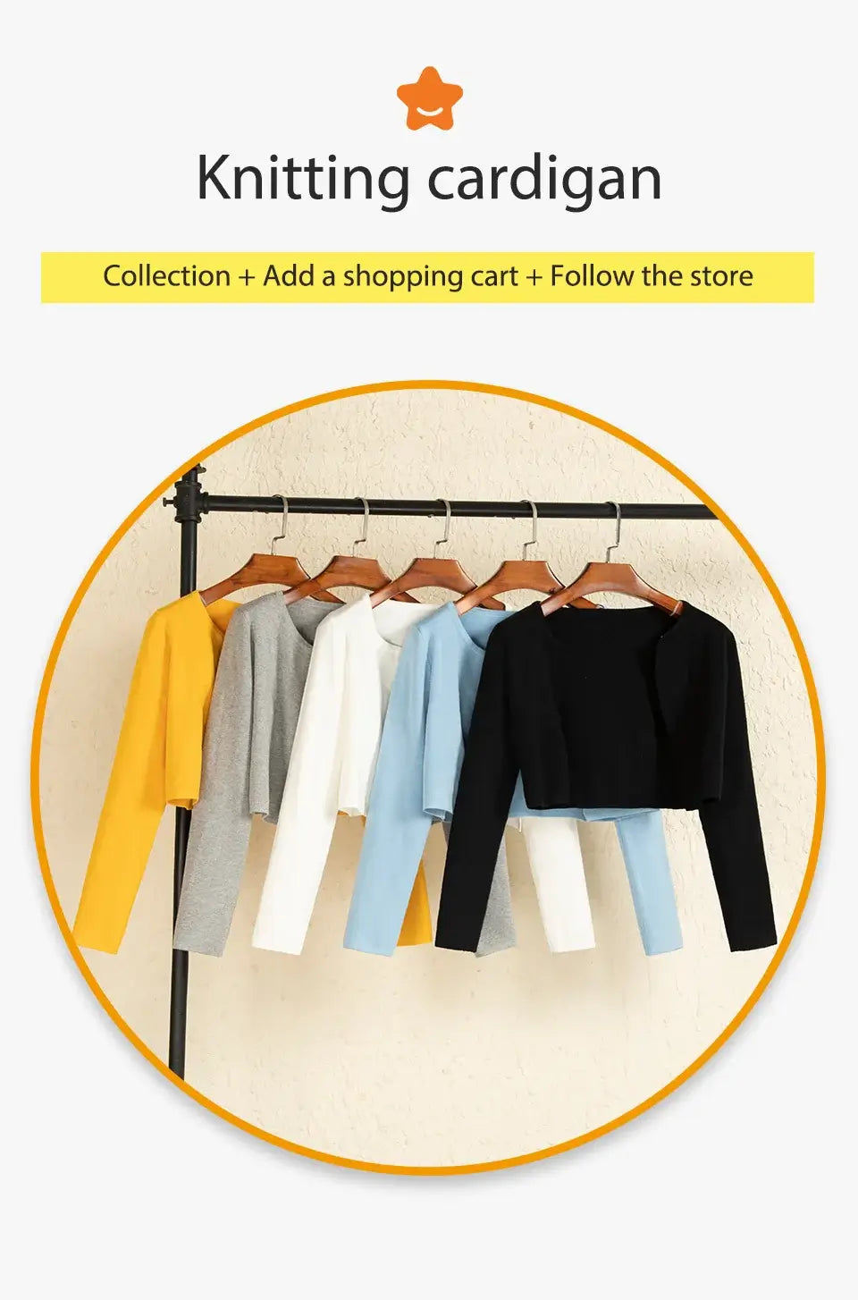 سترة نسائية سوداء قصيرة محبوكة