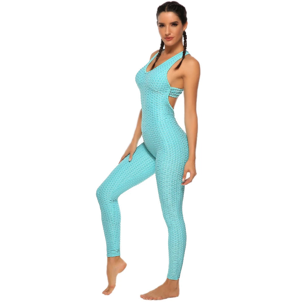 QuickTone™ – Sleeveless Backless Gym Bodysuit (Quick-Dry, Sculpting & Active)