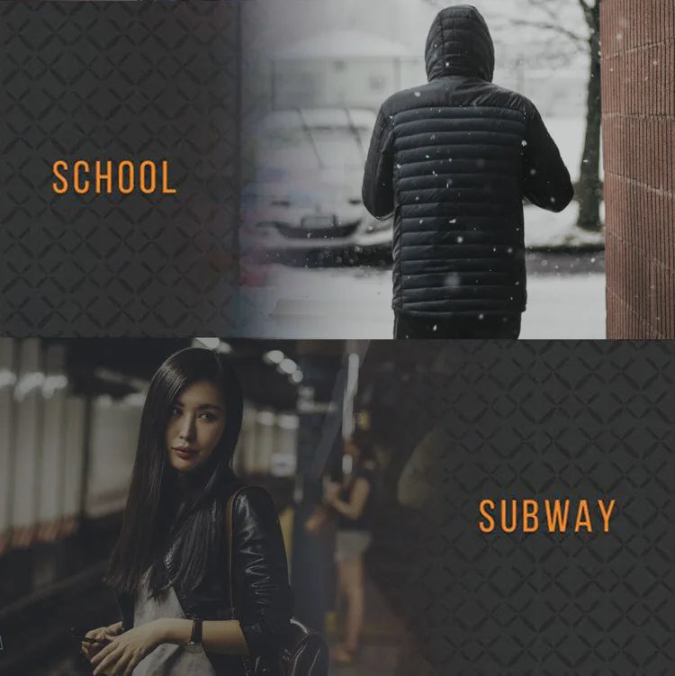 Men Heated Hooded Winter Parka