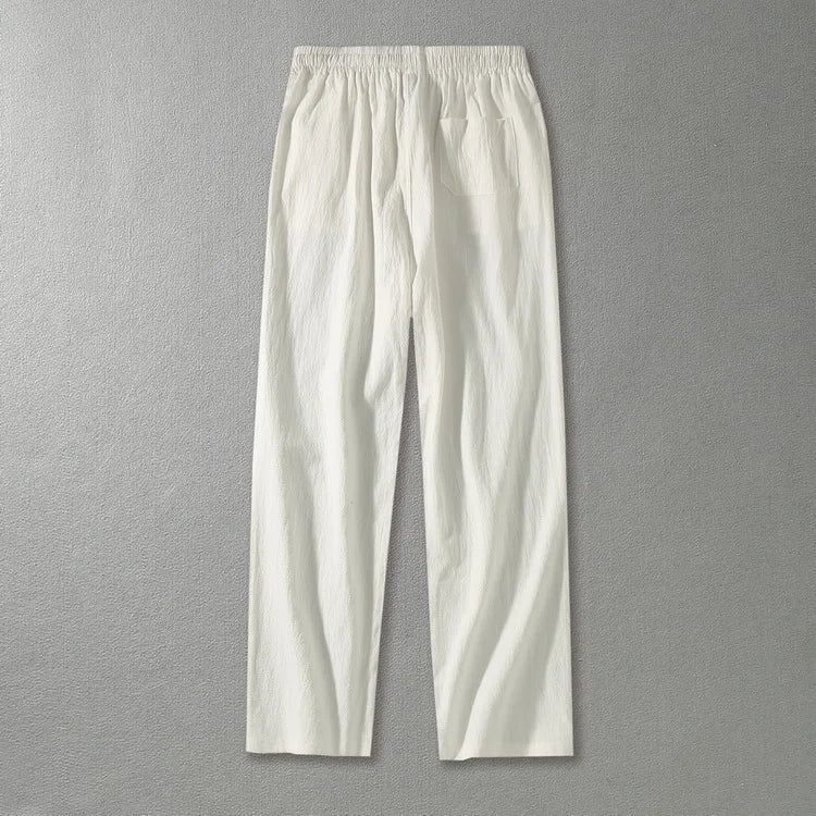 طقم رياضي رجالي من الكتان بمقاسات كبيرة