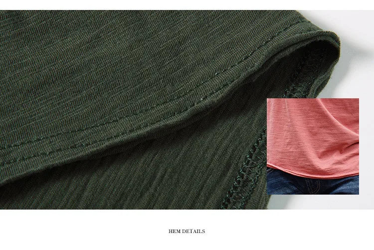 تي شيرت رجالي صيفي من القطن برقبة دائرية