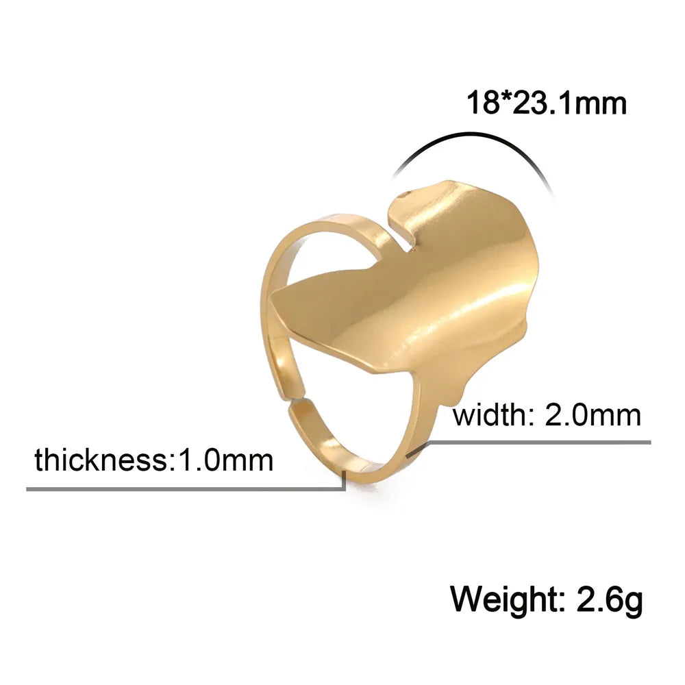 African map gold ring dimensions: 18*23.1mm, thickness 1mm, width 2mm, weight 2.6g, stylish women's jewelry.