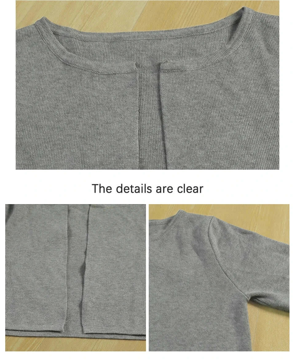 سترة نسائية سوداء قصيرة محبوكة