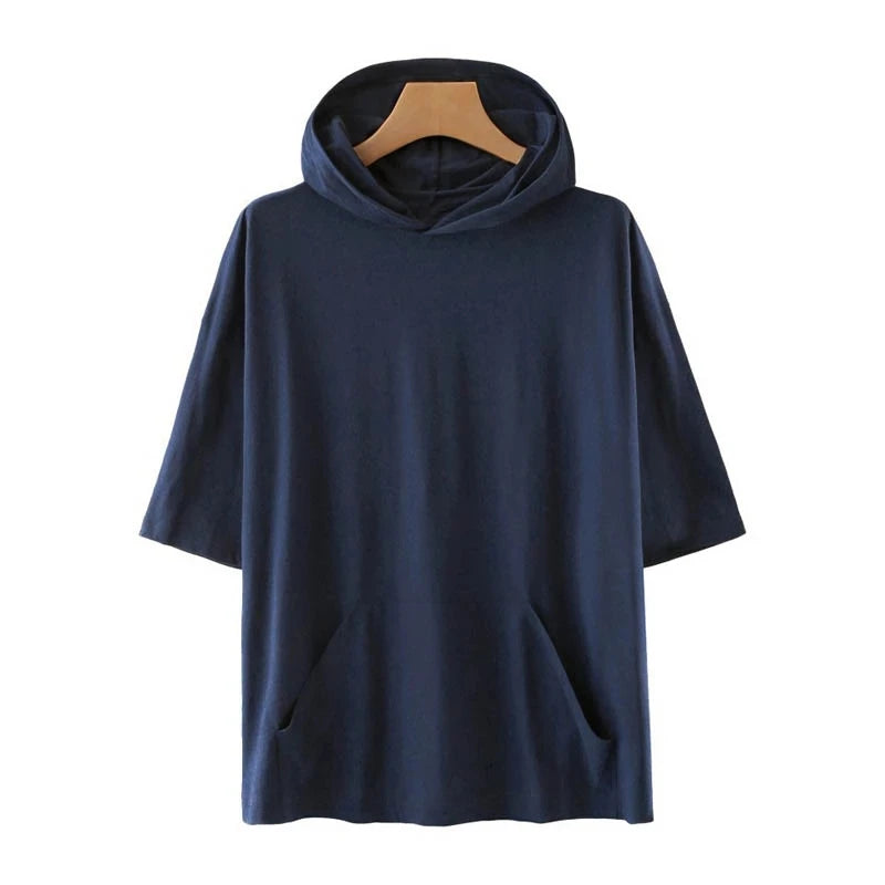 Men's Plus Size Hooded T-Shirt – 5XL to 9XL