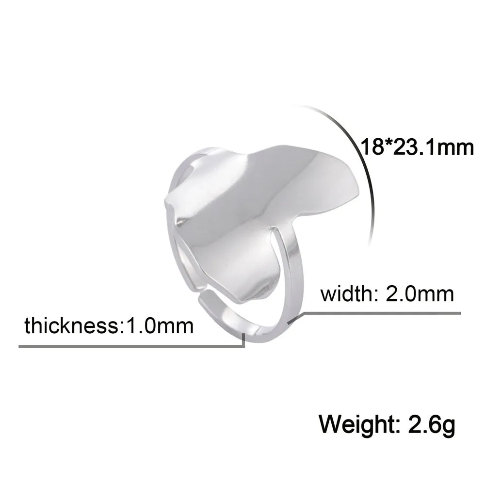 Detailed view of African Map gold ring with dimensions and specifications for women's jewelry.