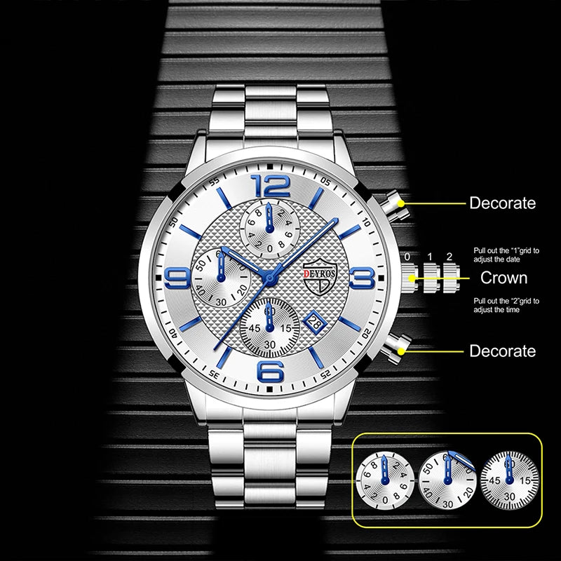 Men’s Business Quartz Watch with Calendar