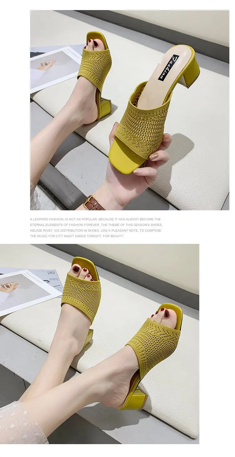 حذاء بكعب عالٍ معدني مربع الشكل 2025