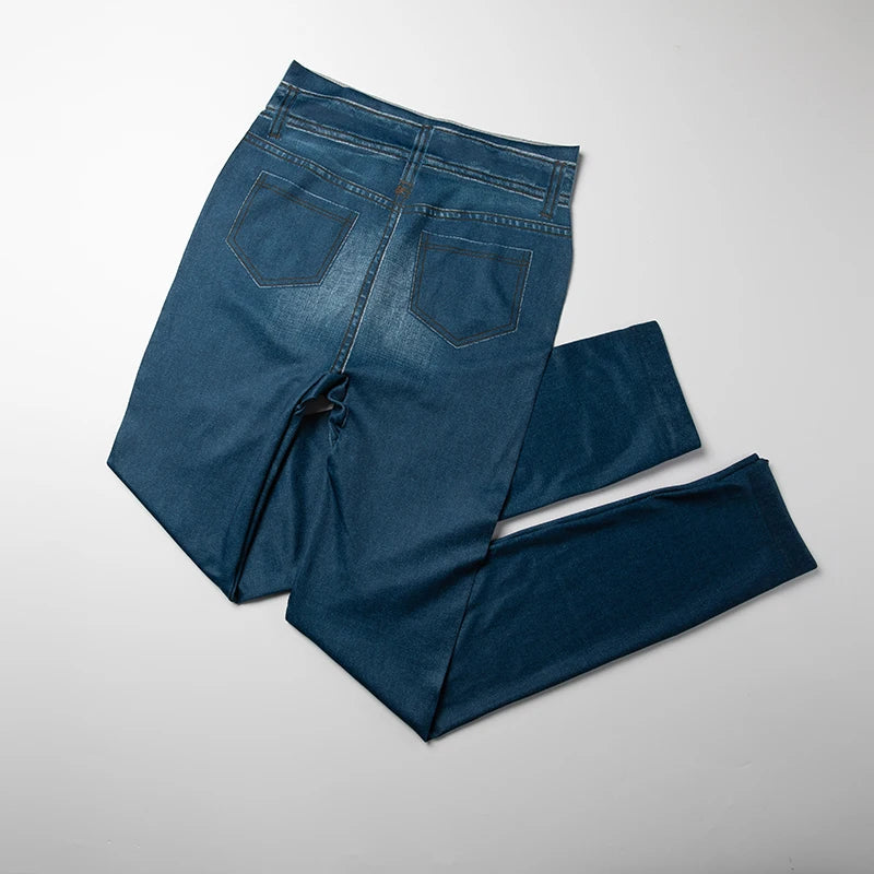 Women Printed Denim Leggings