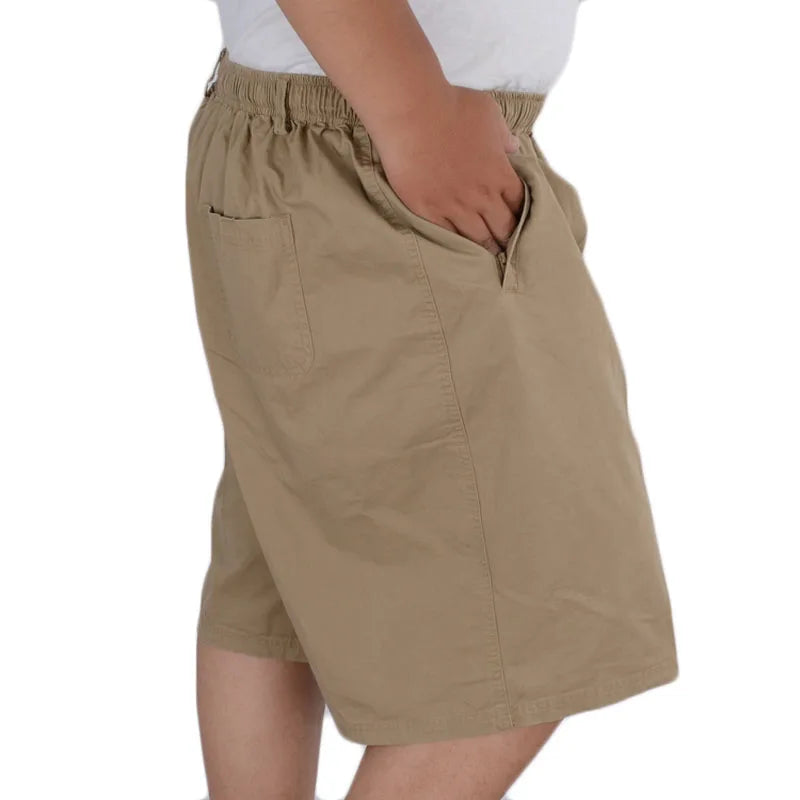 Summer Plus Size Shorts Men 5XL–14XL Loose Cotton Elastic Waist