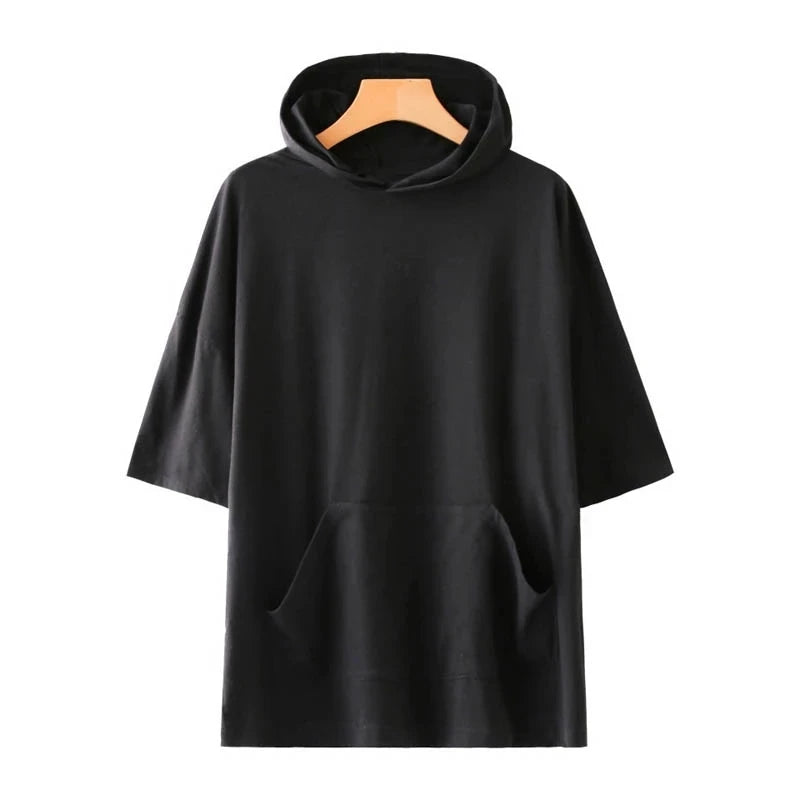 Men's Plus Size Hooded T-Shirt – 5XL to 9XL