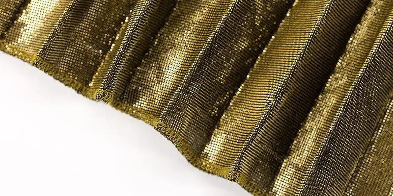 Women Gold Swing Maxi Skirt