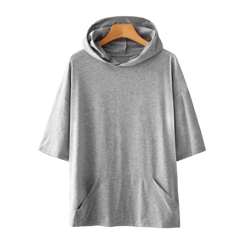 Men's Plus Size Hooded T-Shirt – 5XL to 9XL