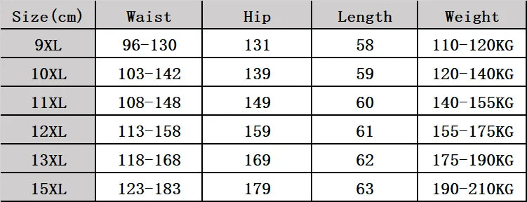 Men's Plus Size Black Shorts – 15XL Extra Big