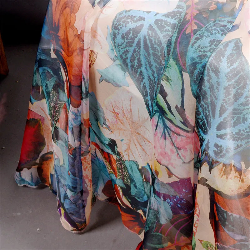 Women Boho Chiffon Long Skirt