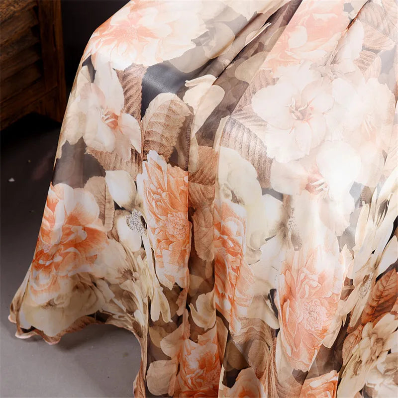 Women Boho Chiffon Long Skirt