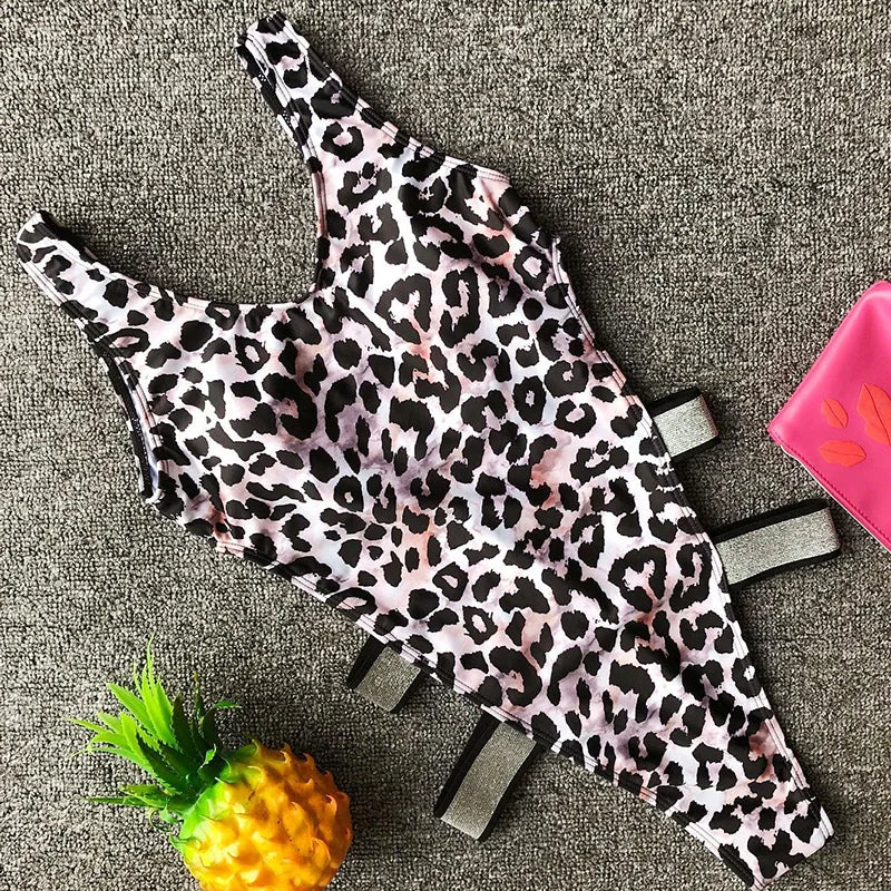 Red/Black Leopard One Piece