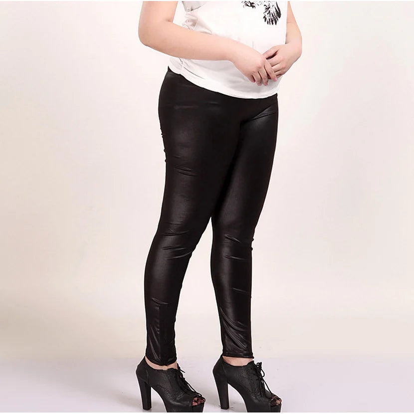 Women’s Plus Size Faux Leather Leggings