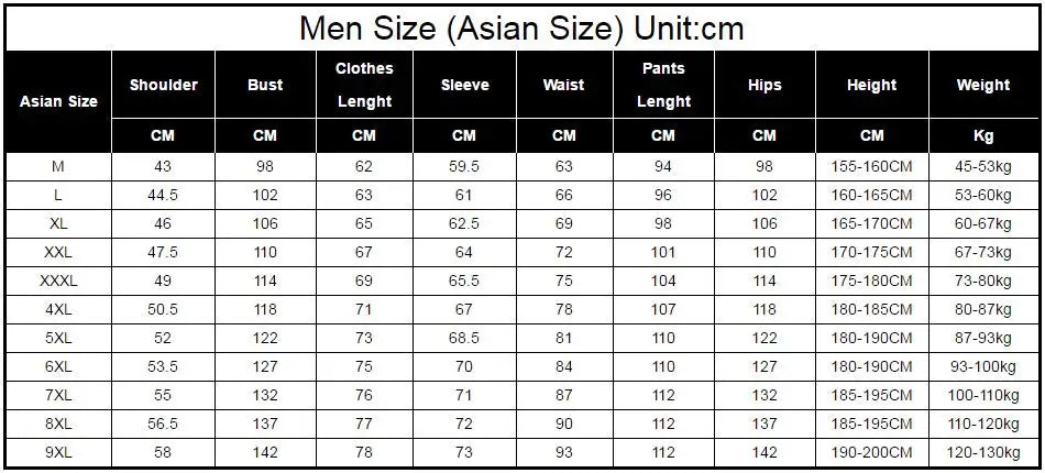 طقم ملابس رياضية للرجال بمقاسات كبيرة
