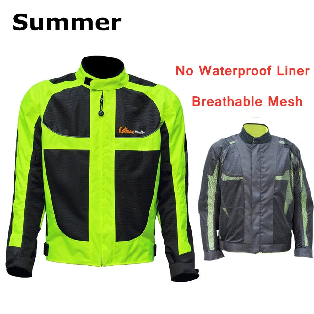 Men Motorcycle Protective Riding Jacket