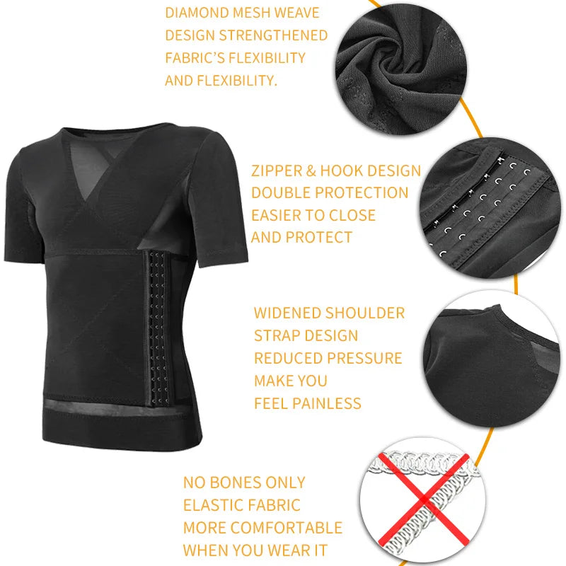 قميص ضغط مشكل للجسم للرجال