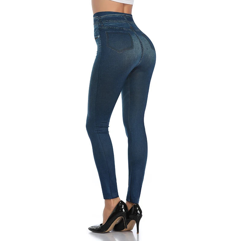 Women Printed Denim Leggings