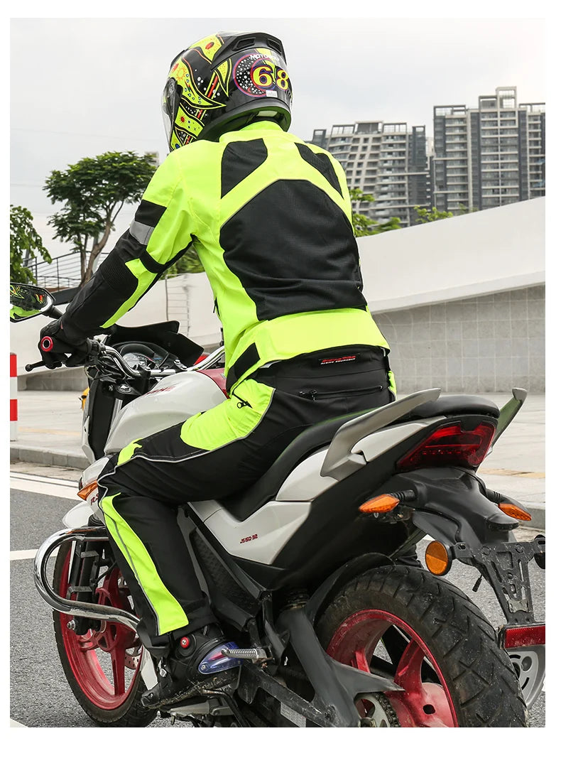 Men Motorcycle Protective Riding Jacket