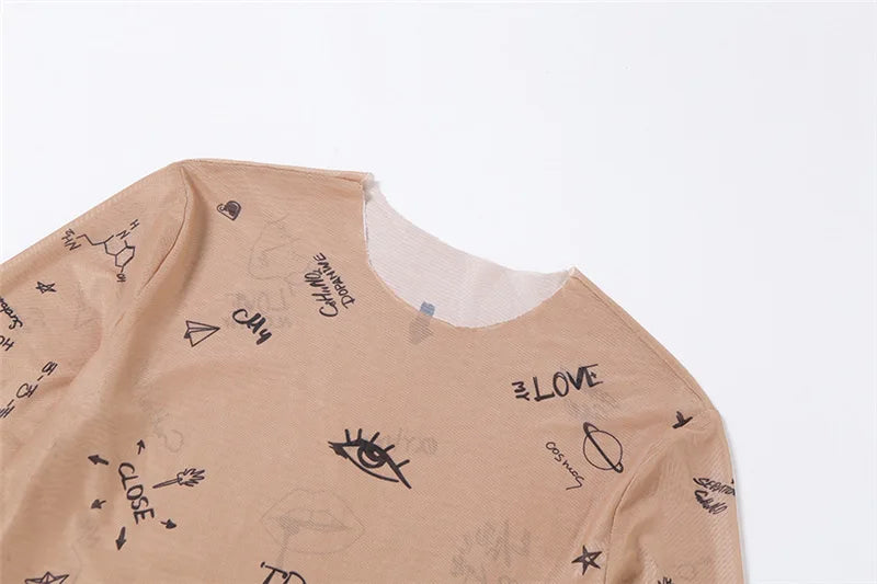 Women Slim Print Party Bodysuit